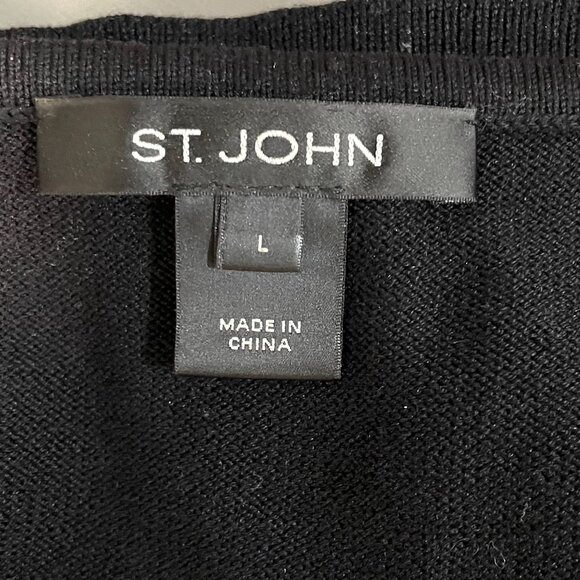 St. John Black Label Sequin silk cotton blend Top - Picture 5 of 7